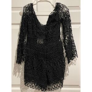 NWT Solaris Bell Sleeve Lace Boho Romper Size Small